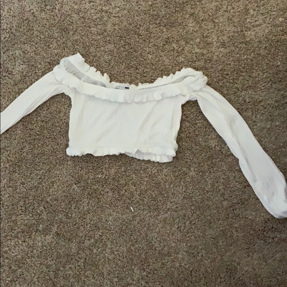 Fashionnova off the shoulder ruffle croptop
